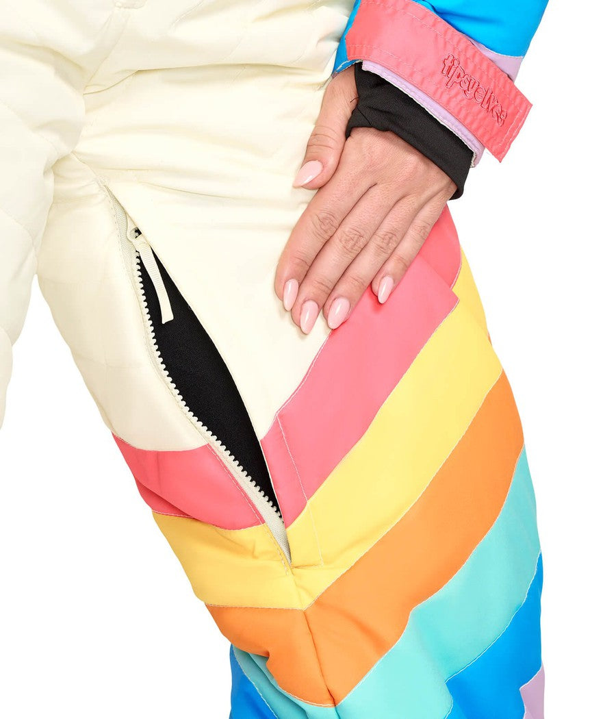 Women's Retro Rainbow Ski Suit Image 4