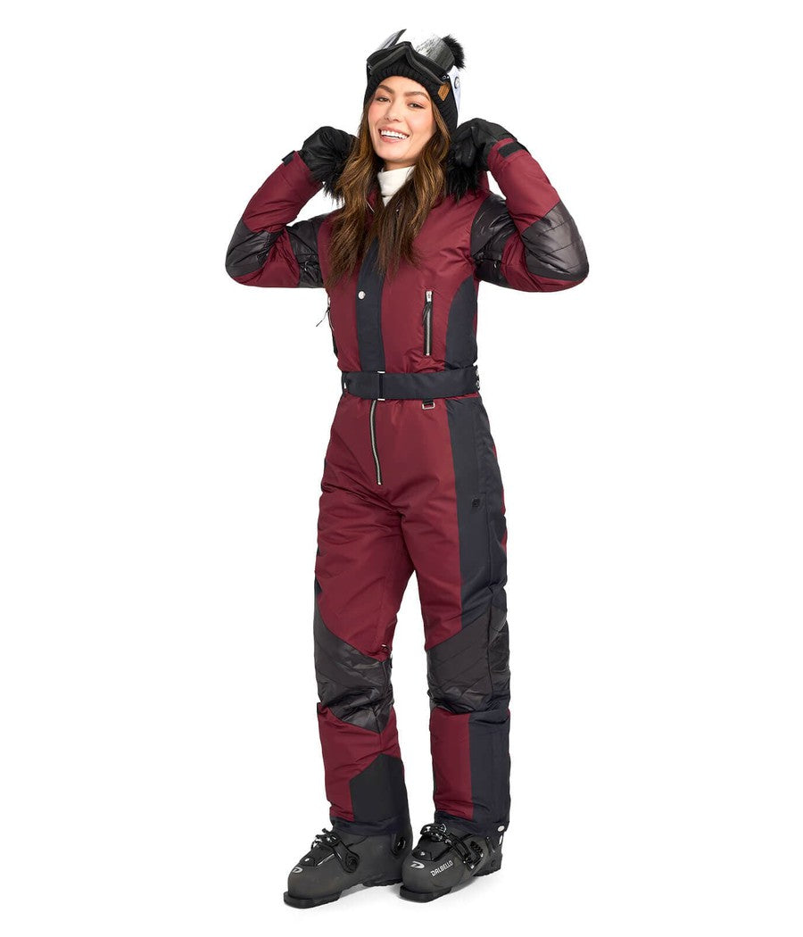 Women's Burgundy Blizzard Snow Suit