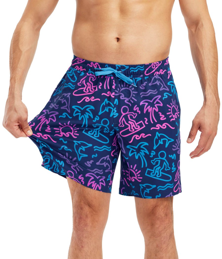 Sketchy Surfer Stretch Swim Trunks Image 3