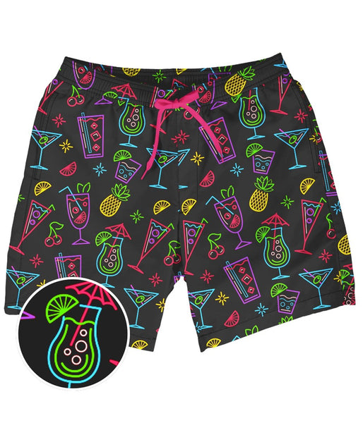 Neon Nightcap Stretch Swim Trunks: Men's Summer Outfits | Tipsy Elves