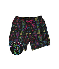 Neon Nightcap Stretch Swim Trunks With Liner