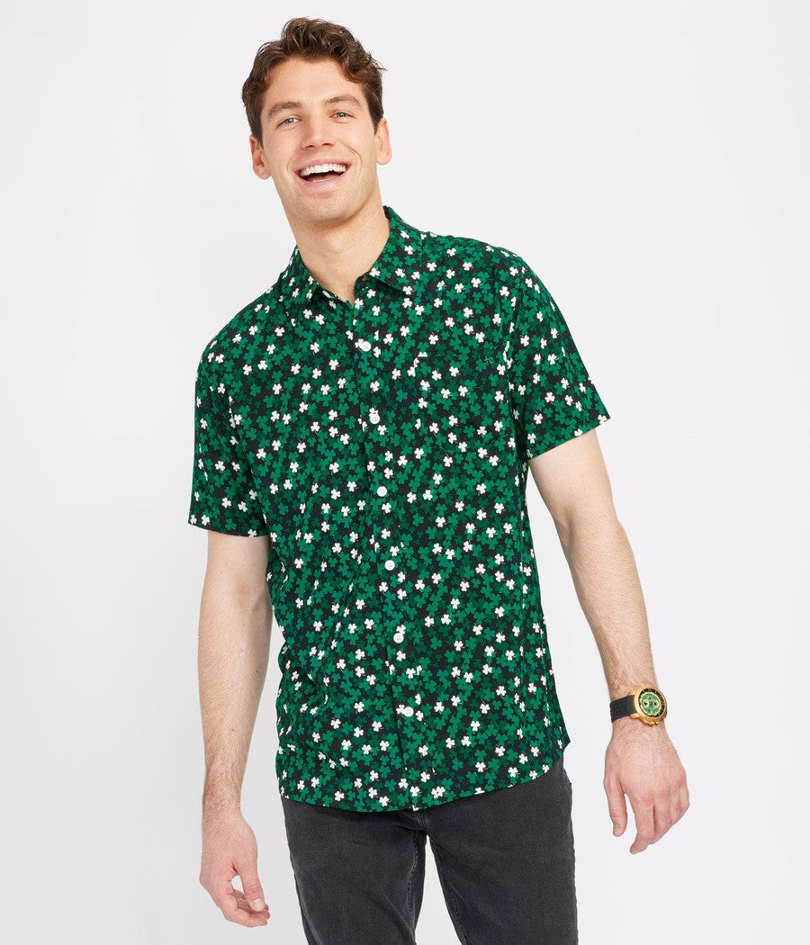 Men's Clover Confetti Button Down Shirt Image 3