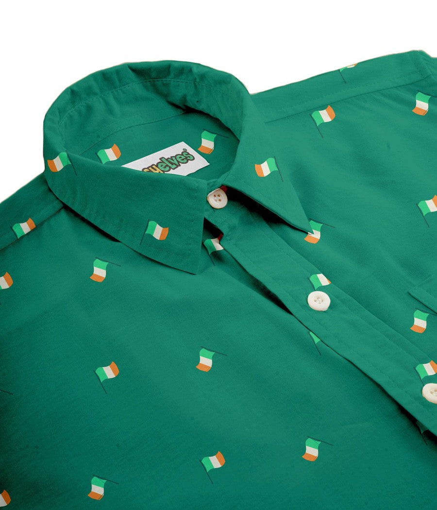 Men's Irish Flag All Over Button Down Shirt