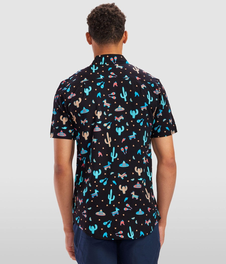 Midnight Fiesta Men's Hawaiian Shirt | Tipsy Elves