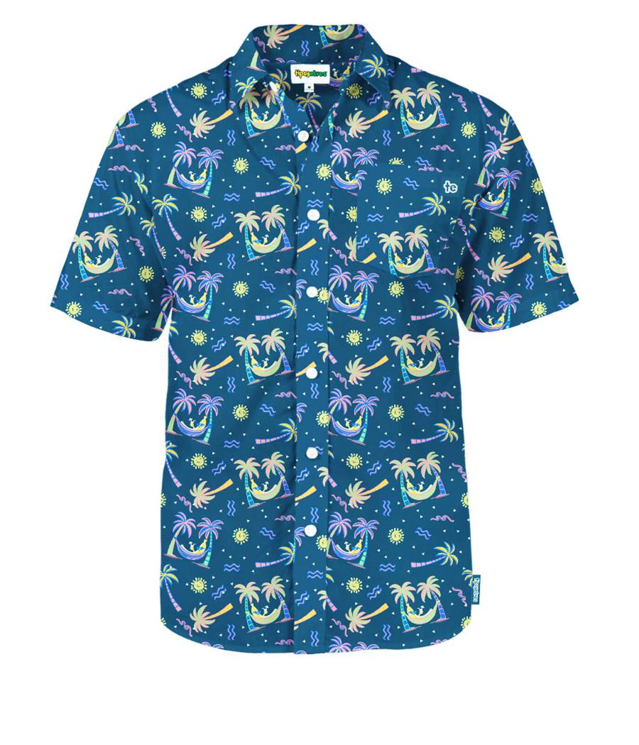 バナナマン　ネイビー BANANAMAN TEE（NVY） Banana Hammock Hawaiian Shirt: Men's Summer Outfits | Tipsy Elves