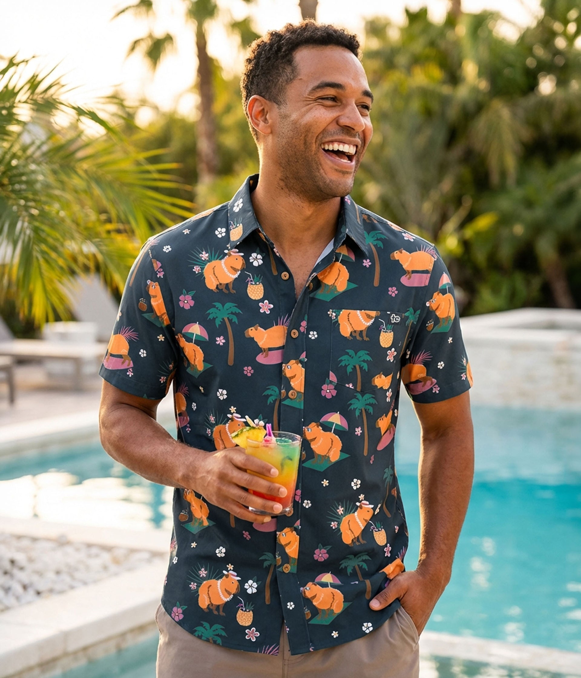 Men's Bahama Capybara Hawaiian Shirt