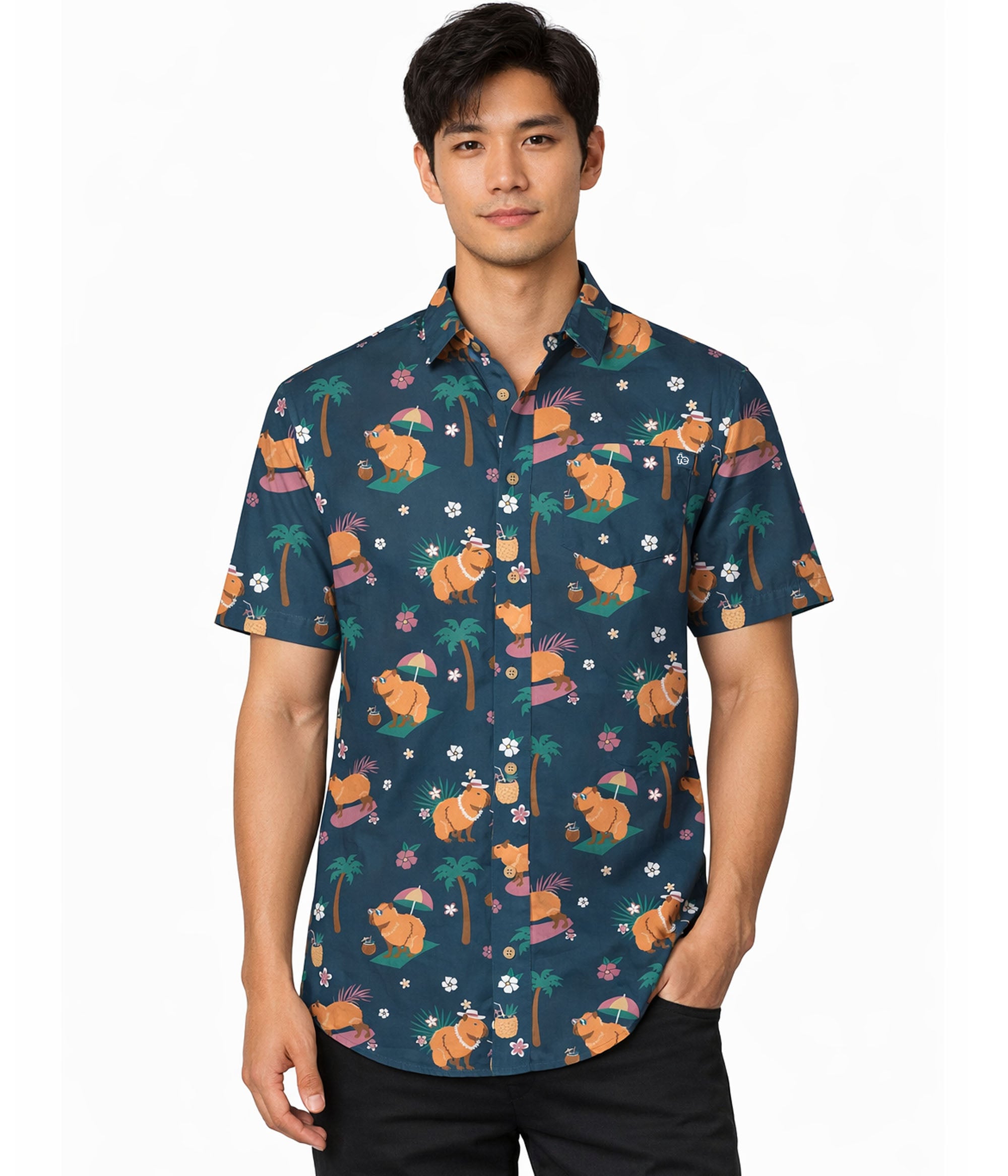 Men's Bahama Capybara Hawaiian Shirt: Men's Vacation Outfits