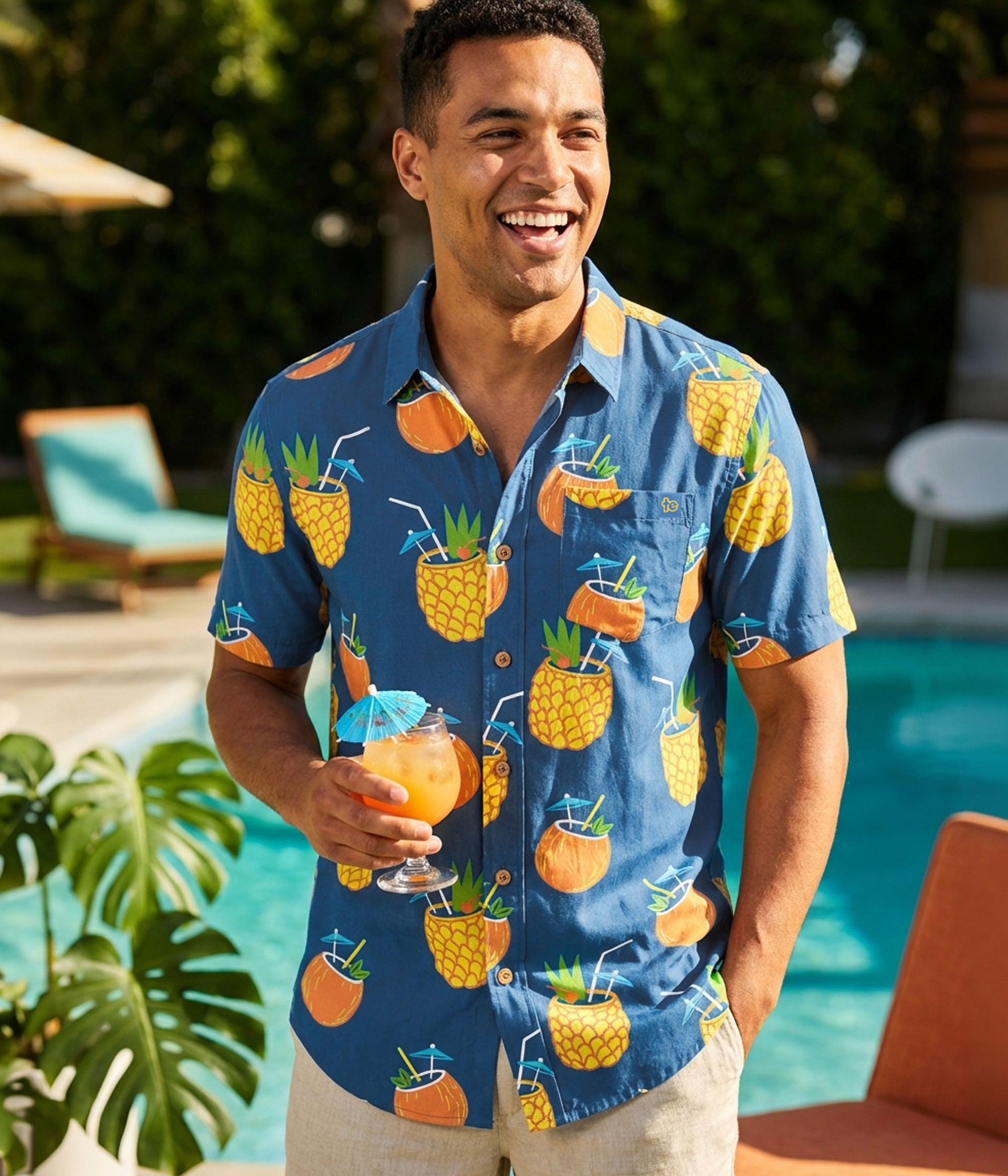pineapple dress shirt mens Hawaiian Shirt for Men Pineapple Print Funny Button Down Shirts Summer Casual Tops Short Sleeve Everyday Wear
