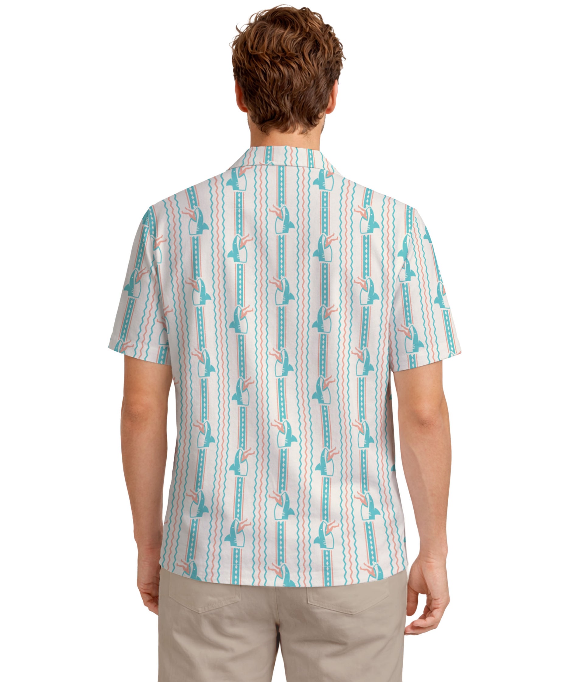 Men's Shark Snack Linen Cabana Shirt