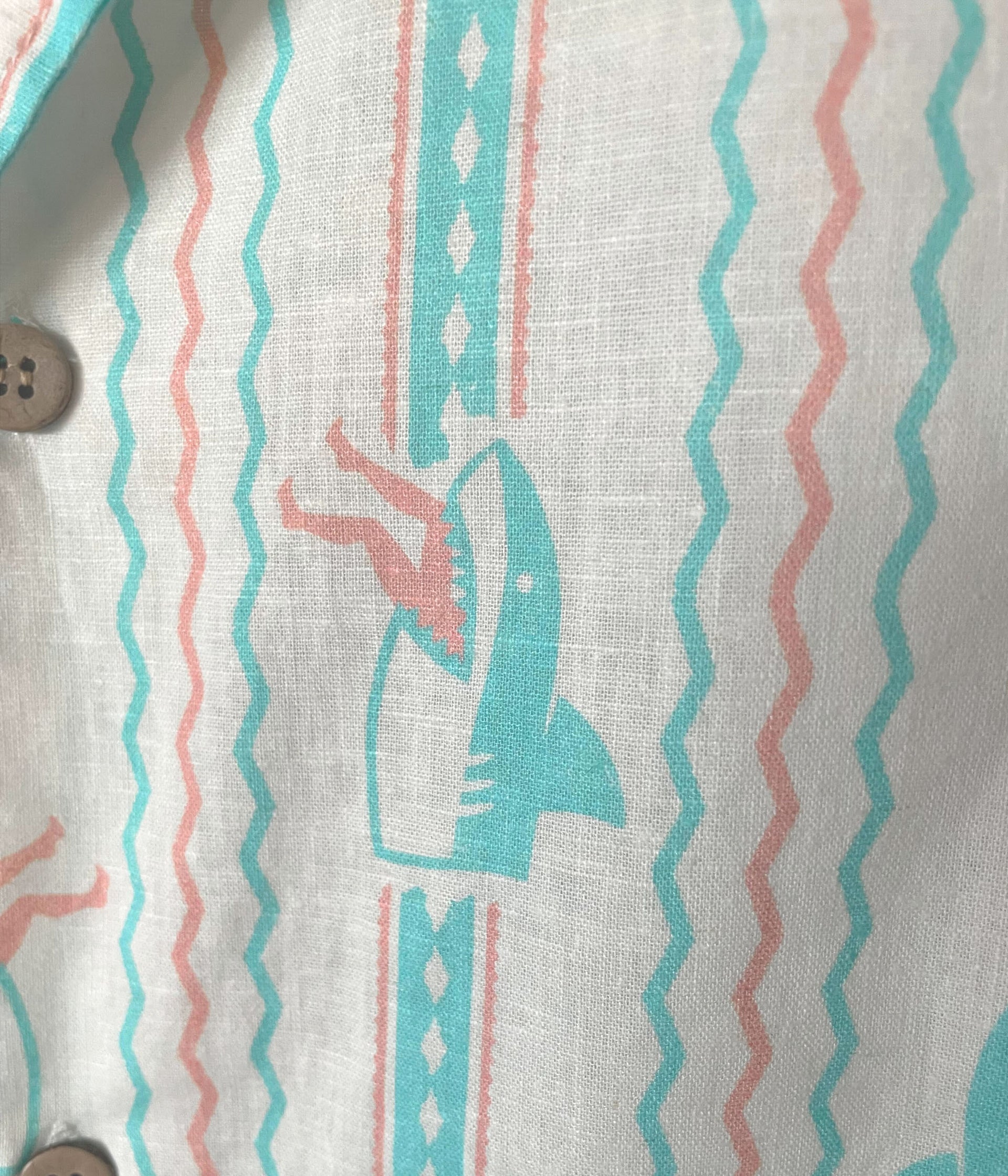 Men's Shark Snack Linen Cabana Shirt
