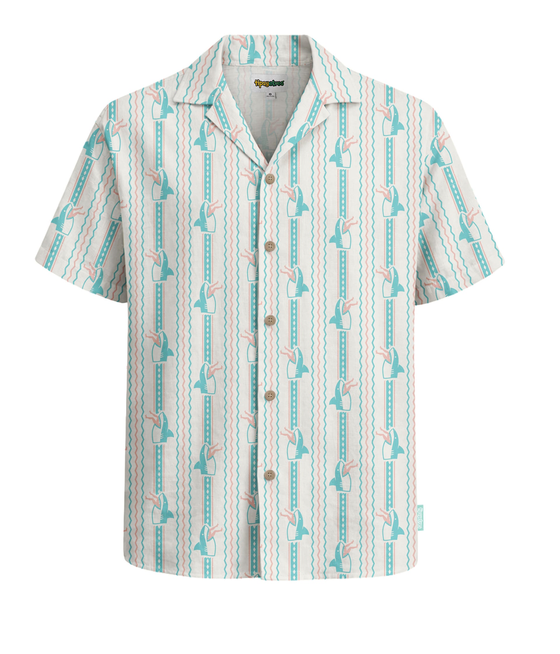 Men's Shark Snack Linen Cabana Shirt