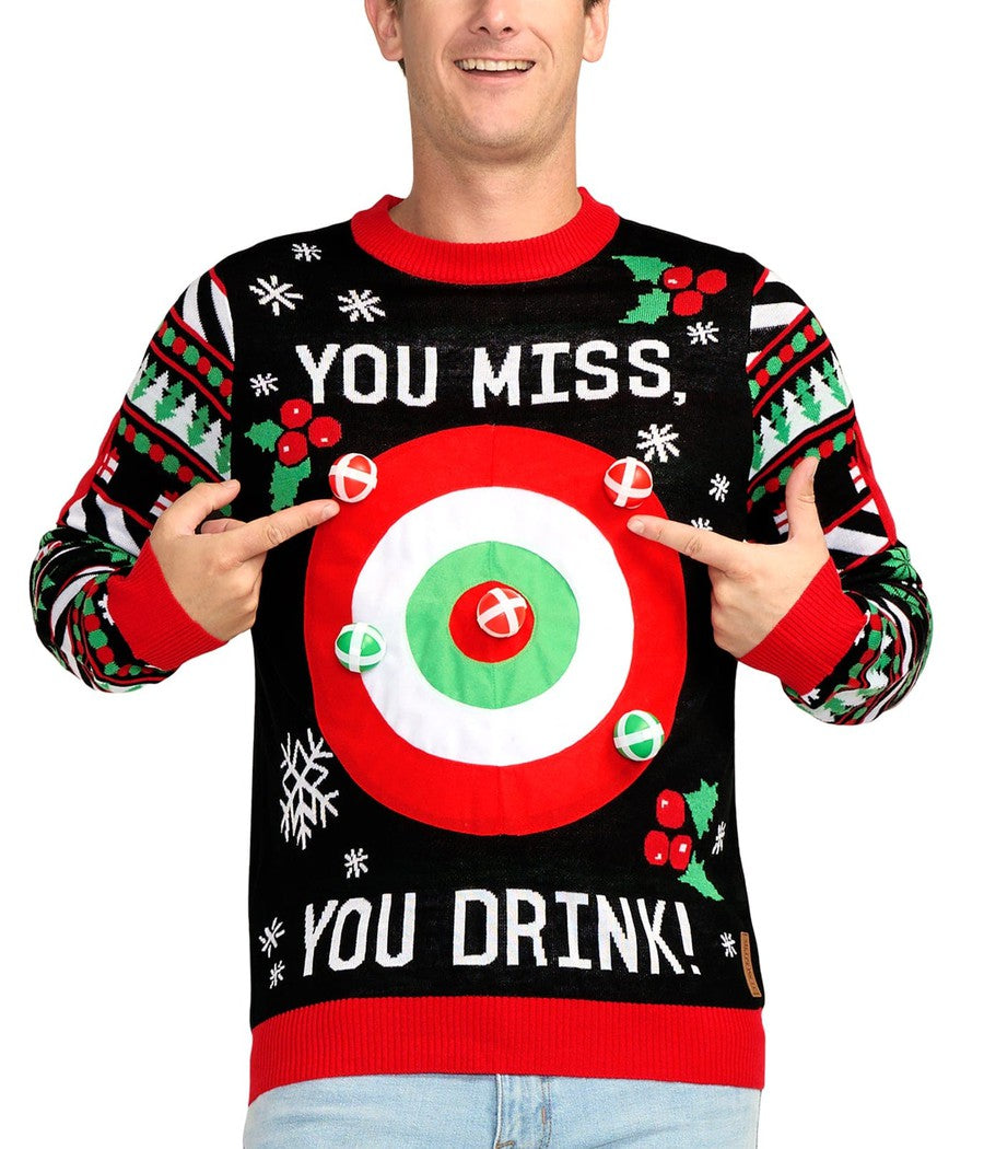 Men's Drinking Game Ugly Christmas Sweater Image 8
