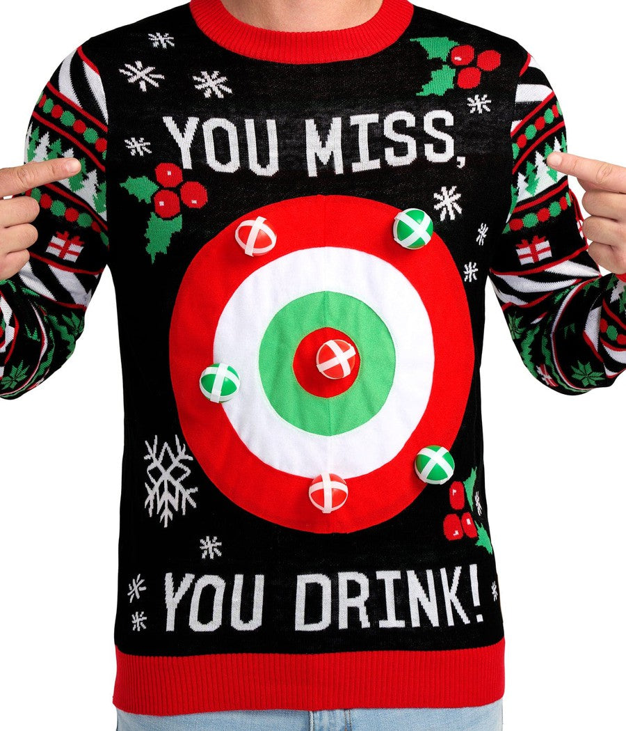Men's Drinking Game Ugly Christmas Sweater Image 5