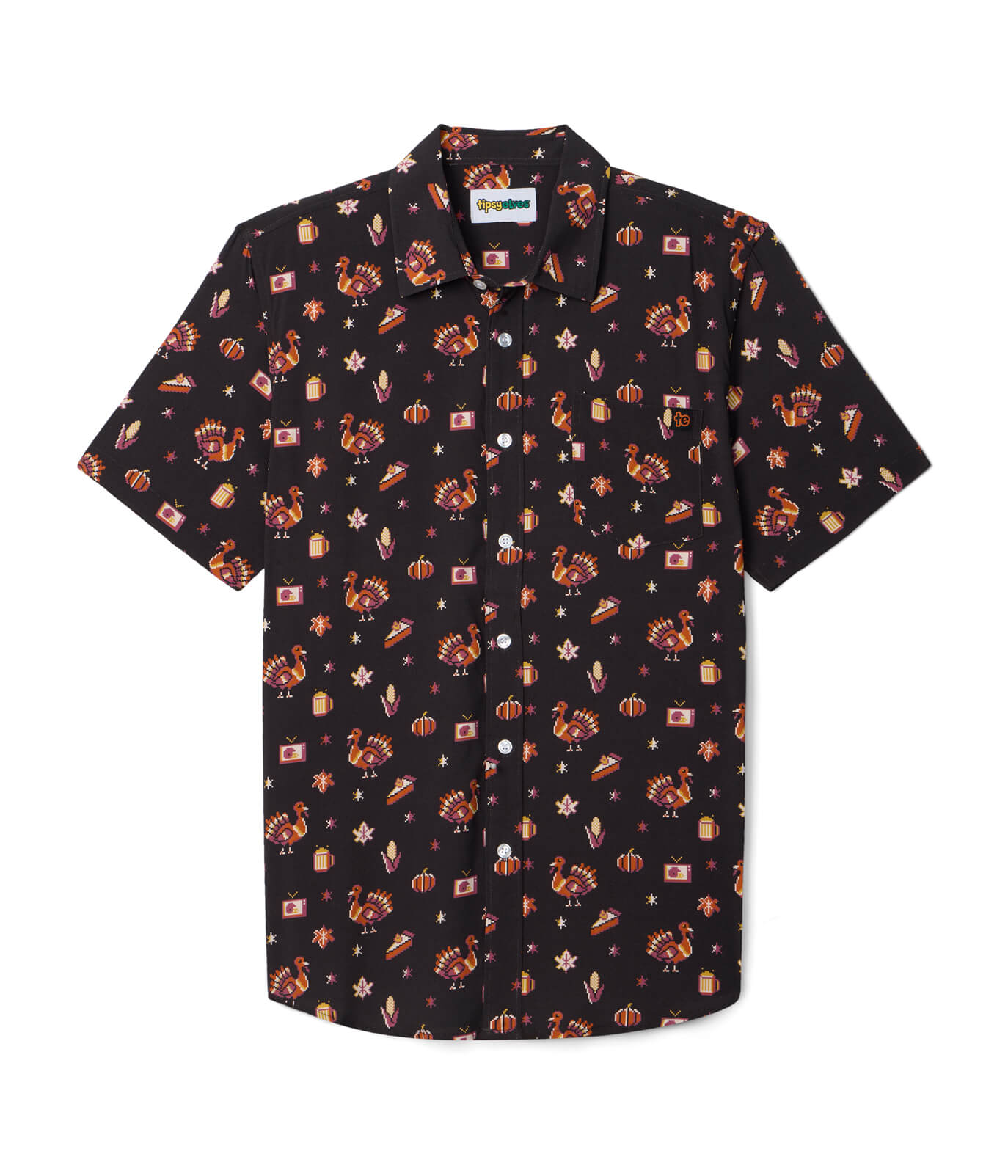 Men's 8-Bit Turkey Button Down Shirt
