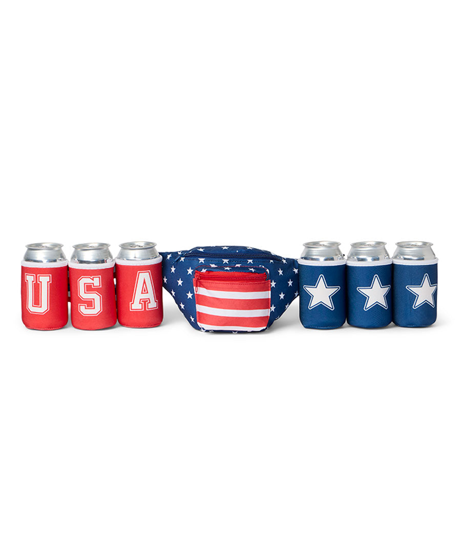 USA Fanny Pack with 6 Drink Holders