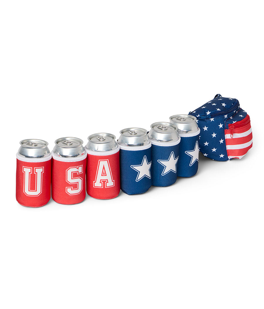 USA Fanny Pack with 6 Drink Holders