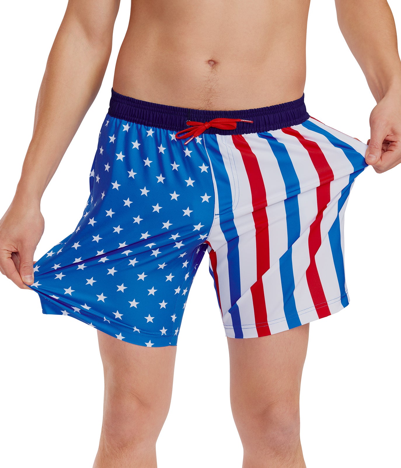 United Stripes Stretch Swim Trunks - 7.5" Inseam