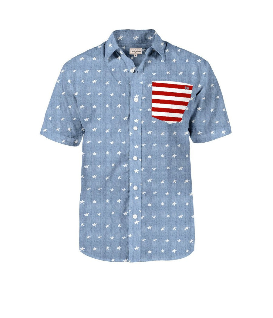Men's American Pride Button Down Shirt Image 5