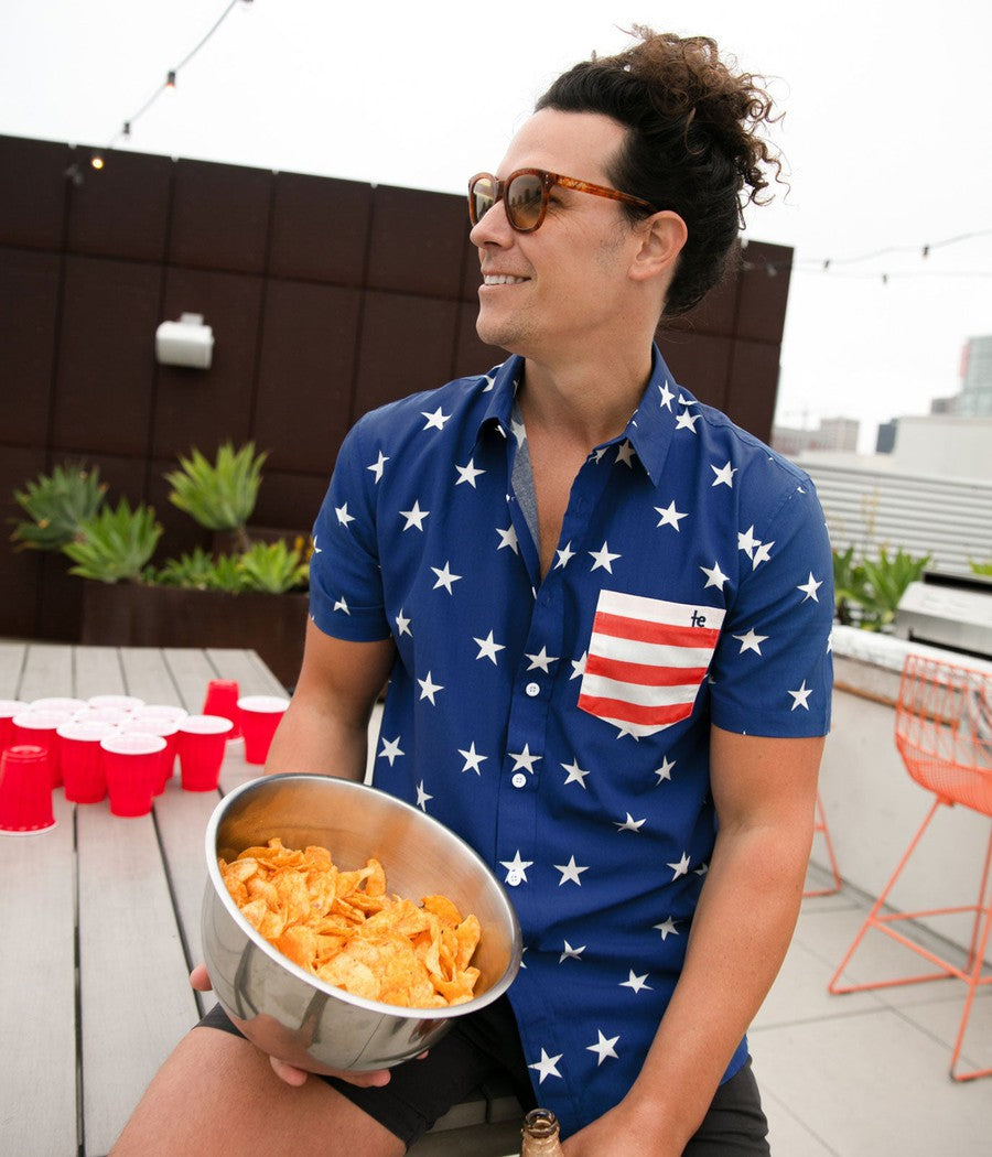 Men's Old Glory Button Down Shirt
