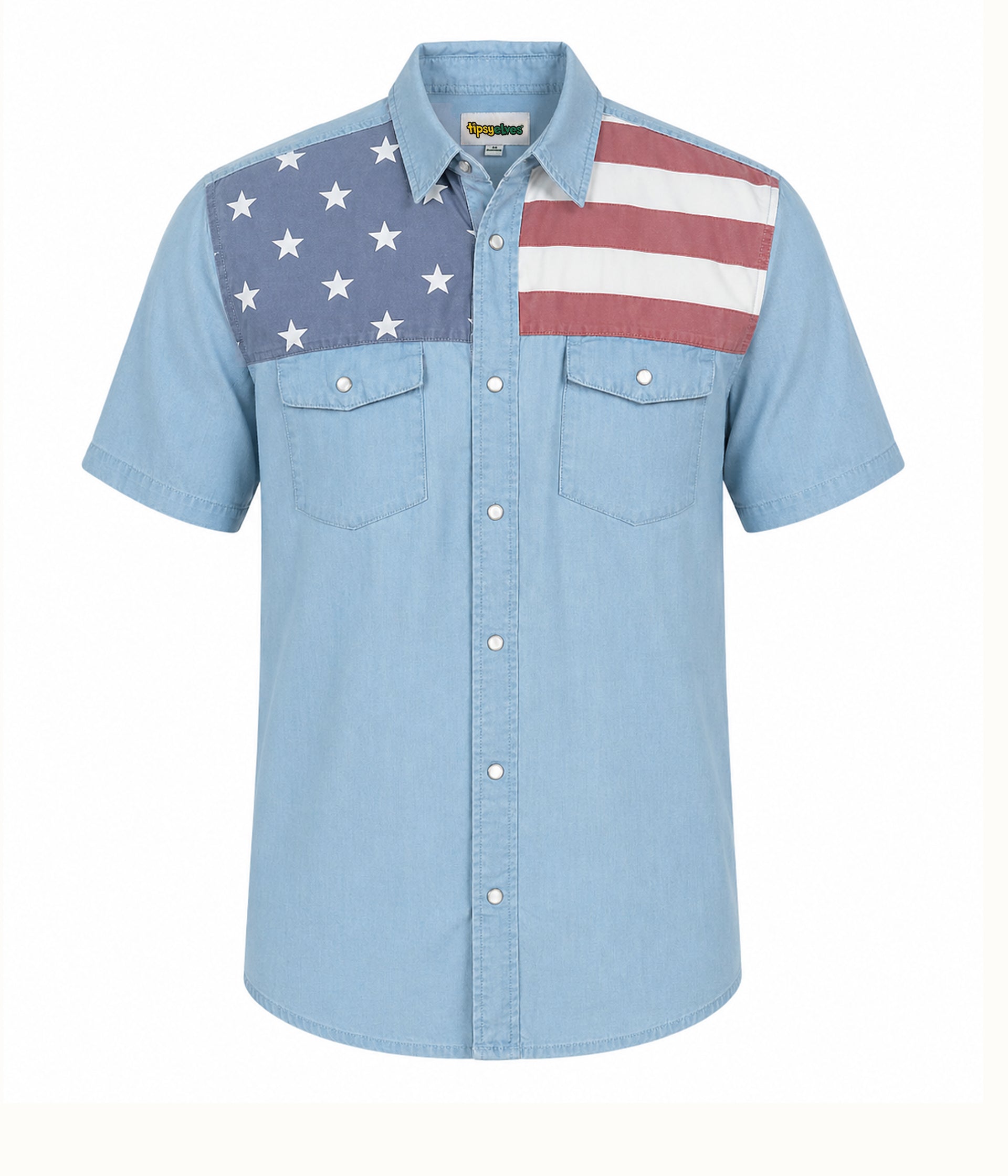 Men’s Star Spangled Wrangler Button Down Shirt Image 2