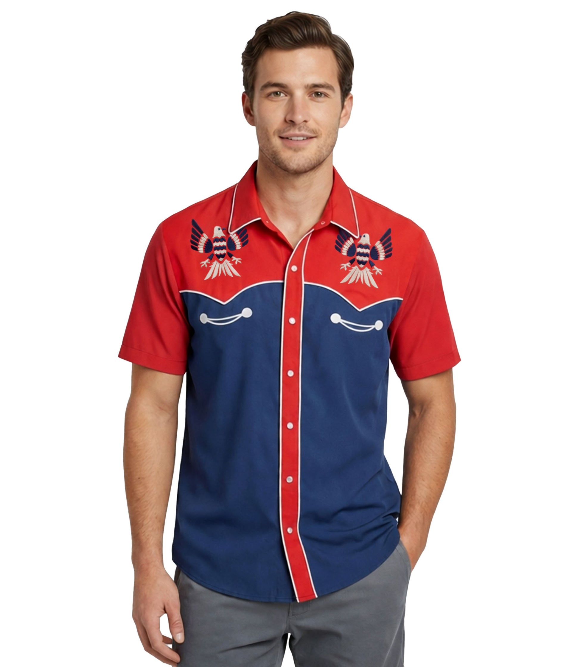 Men’s Freedom Flies Western Button Down Shirt