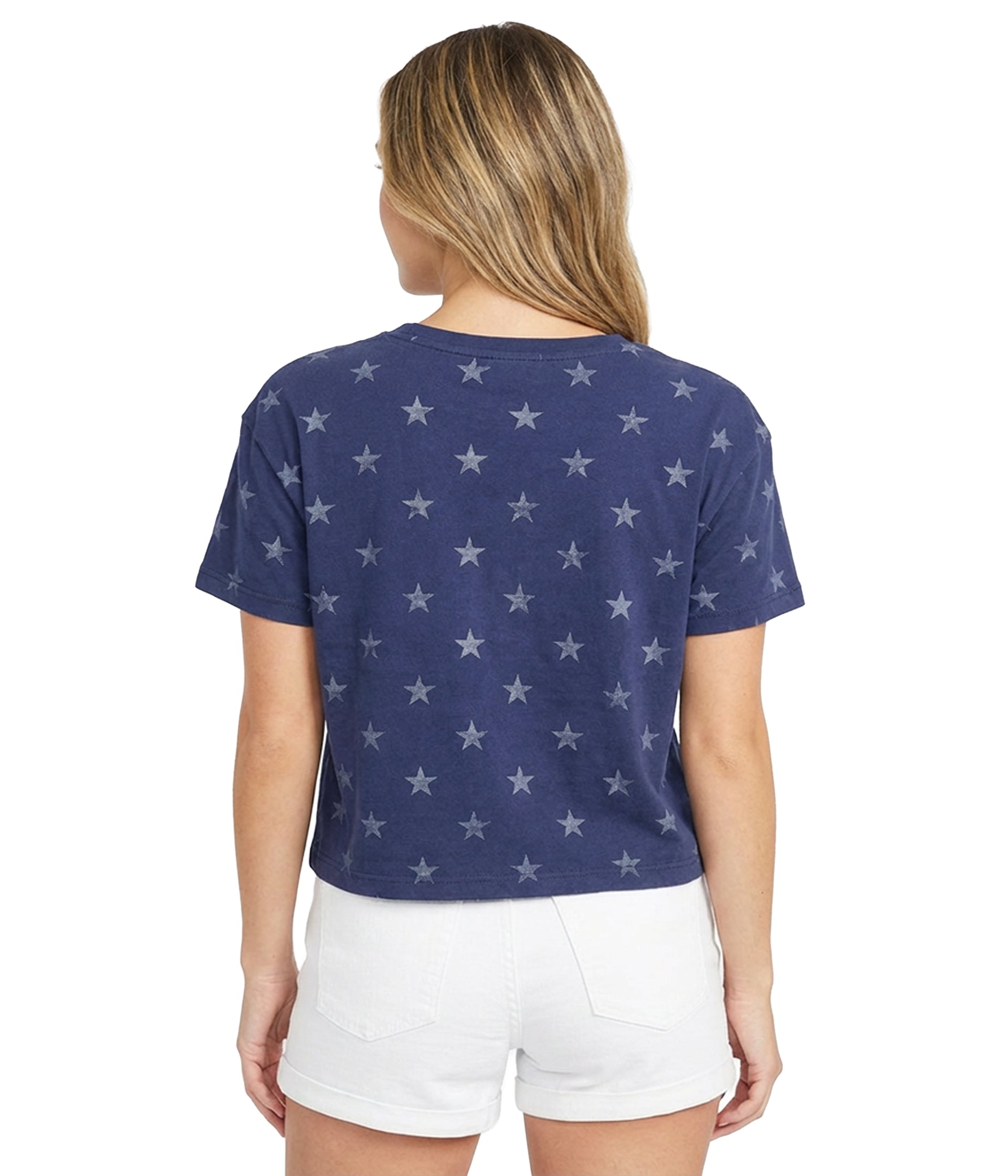 Women's Sparkler USA Patch Cropped Tee