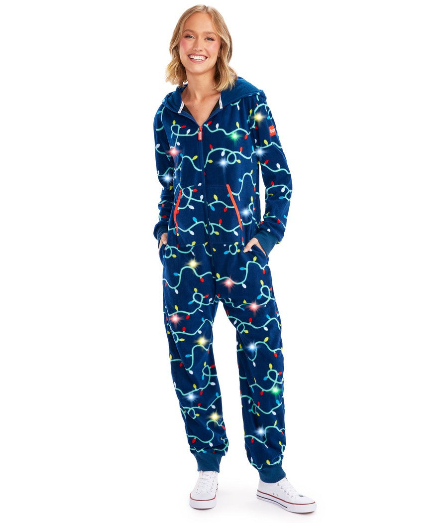 Women's String of Lights Light Up Jumpsuit