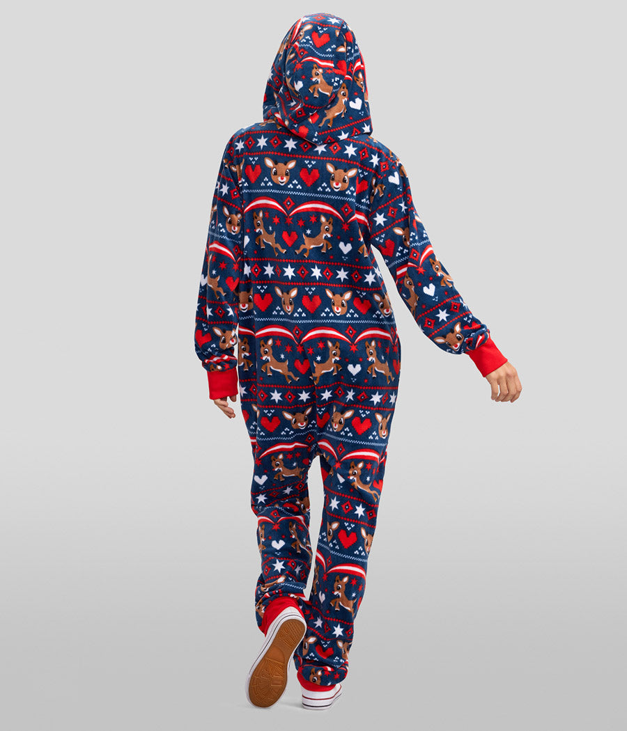 Women's Soaring Rudolph Christmas Jumpsuit Image 2