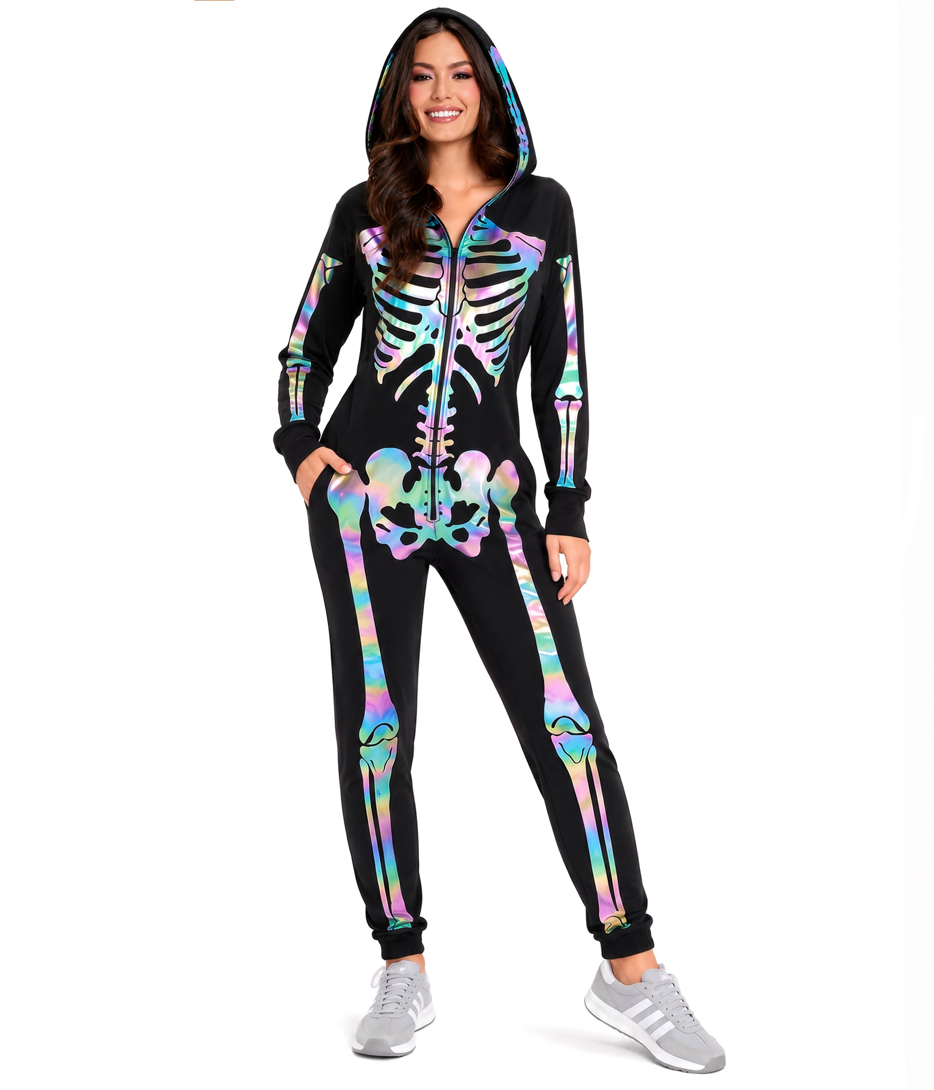 Women's Iridescent Skeleton Costume