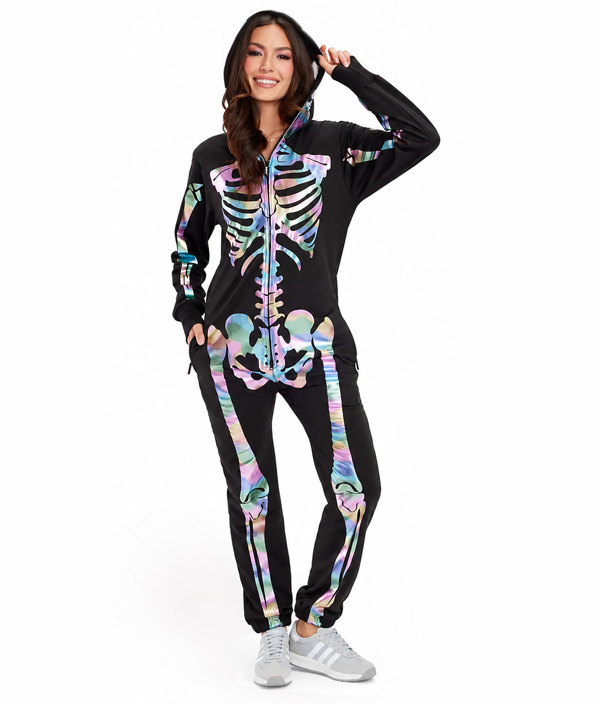 Women's Iridescent Skeleton Costume