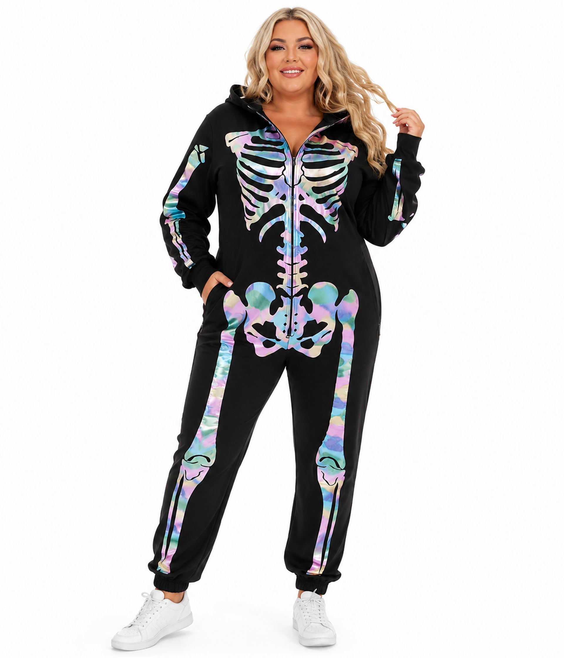 Women's Iridescent Skeleton Costume