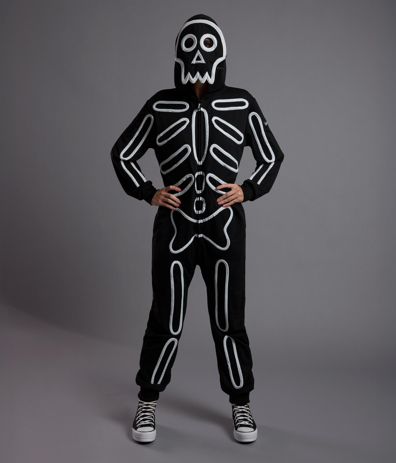 Women's Neon LED Light Up Skeleton Costume