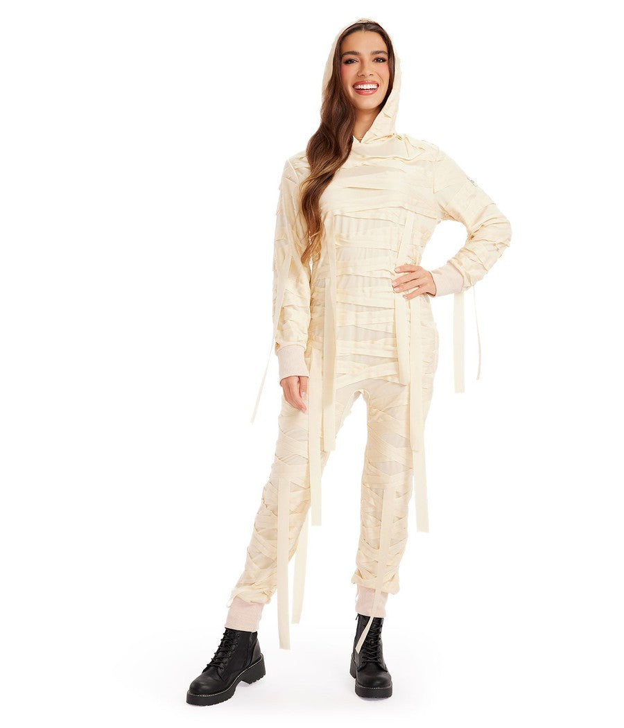 Women's Mummy Costume | Fun Halloween Adult Costume | High Strength & Durable Material | Ivory