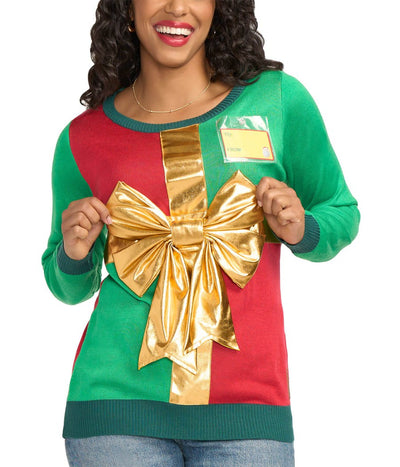 Women's Christmas Present Ugly Christmas Sweater