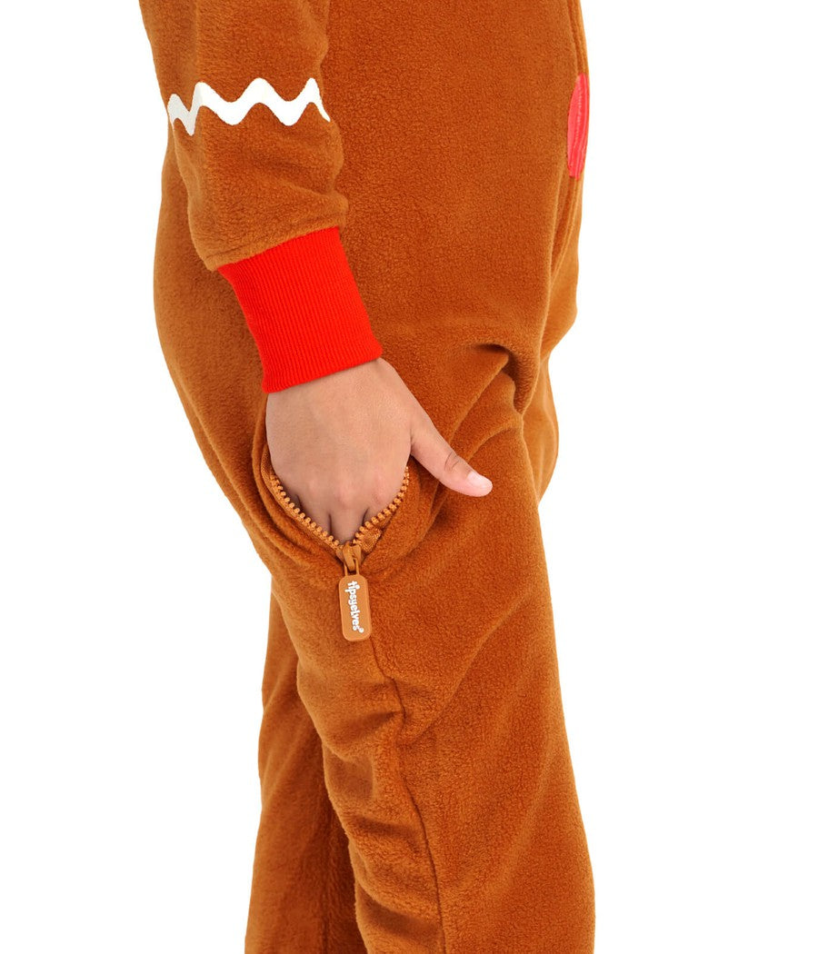 Girl's Gingerbread Jumpsuit Image 3