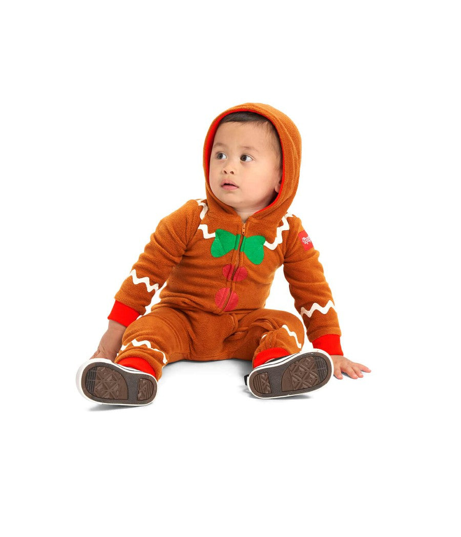 Baby Boy's Gingerbread Jumpsuit Image 2::Baby Boy's Gingerbread Jumpsuit