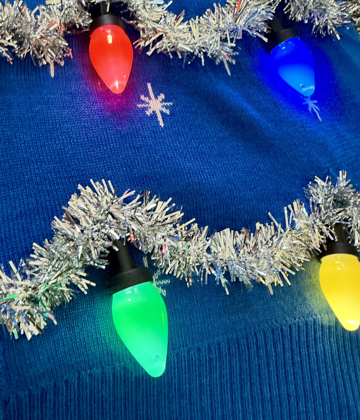 Women's Tinsel Light Up Cropped Cardigan Sweater