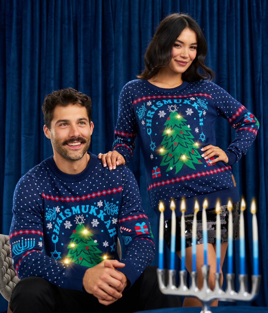 Men's Chrismukkah Light Up Sweater Image 2