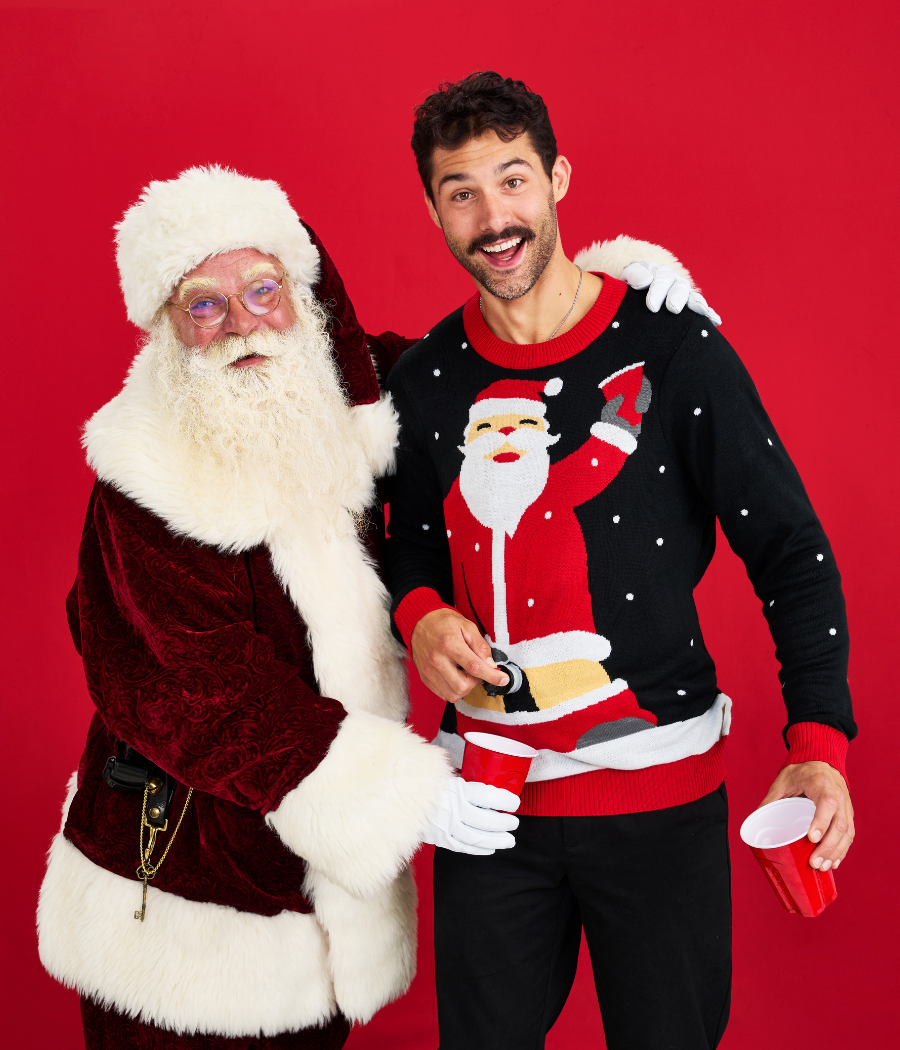 Men's Jolly Juice Dispenser Ugly Christmas Sweater