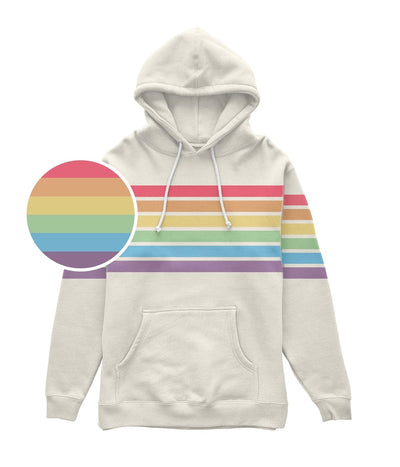 White Rainbow All the Way Hoodie