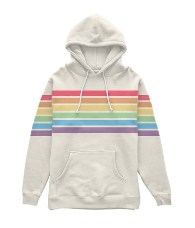 White Rainbow All the Way Hoodie Image 2