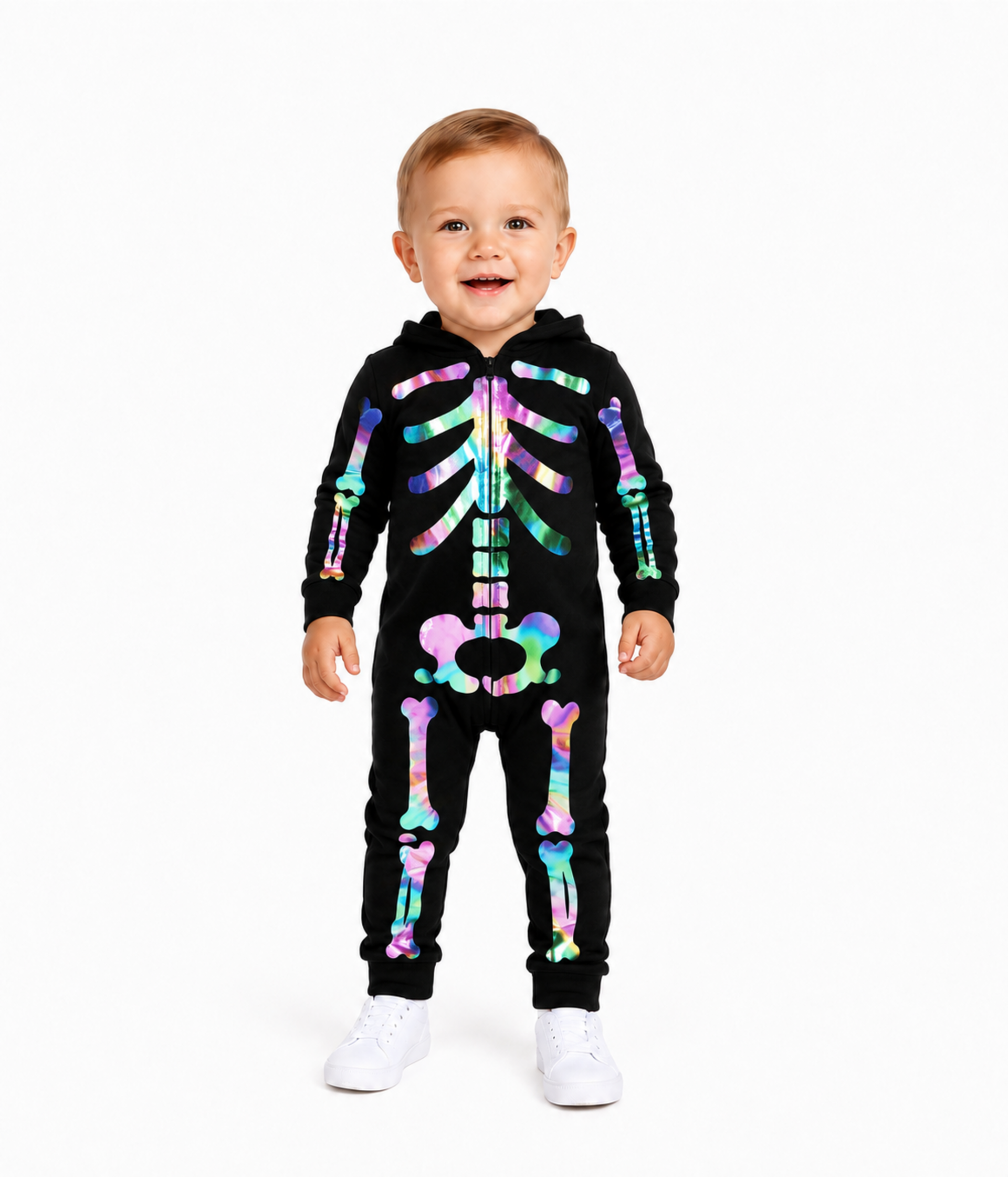 Baby Boy's Iridescent Skeleton Costume