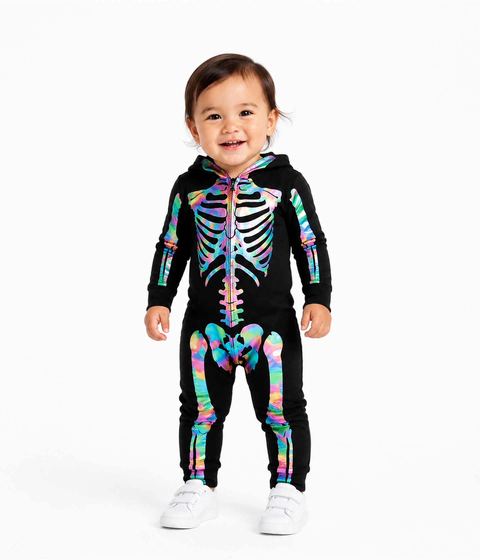 Baby Girl's Iridescent Skeleton Costume