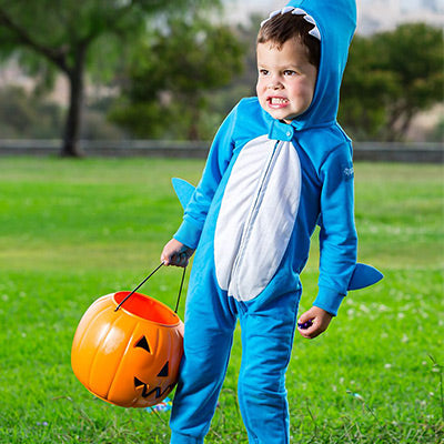shop baby + toddler (0-4 yrs) - image of a baby wearing a shark costume