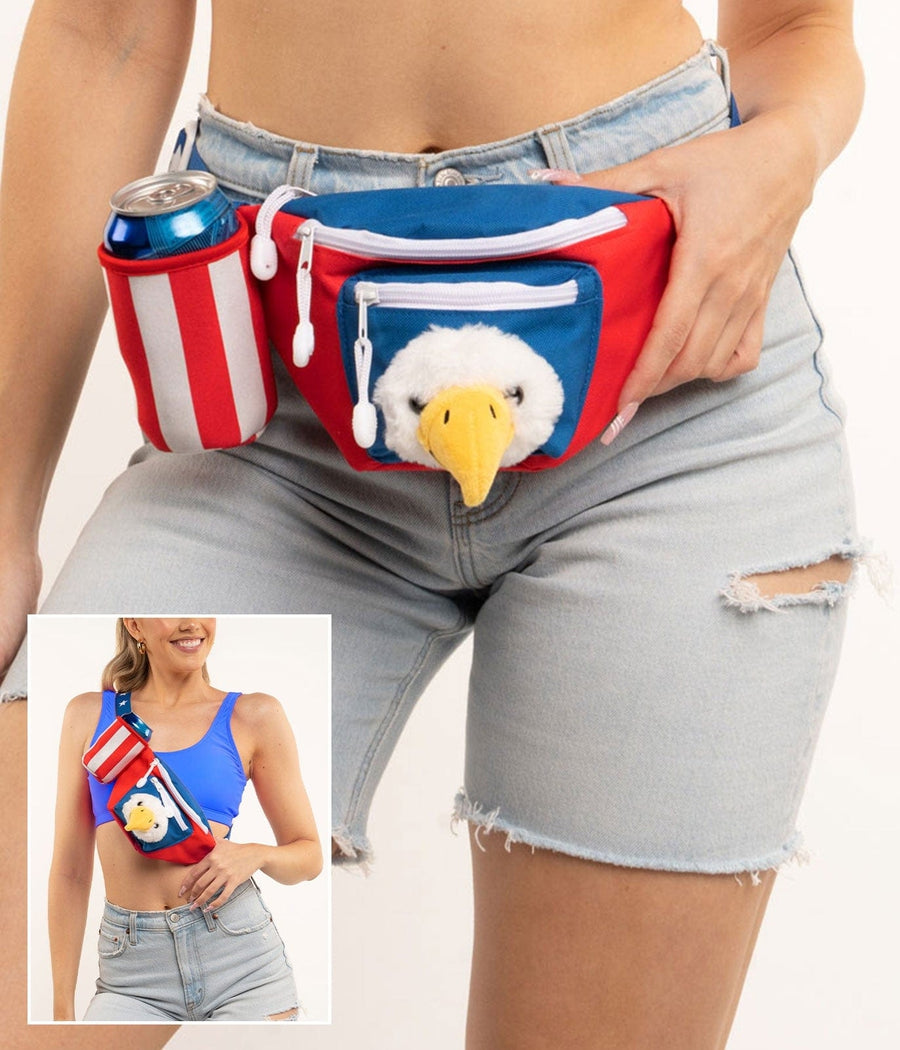 Bald Eagle Fanny Pack with Drink Holder Image 2