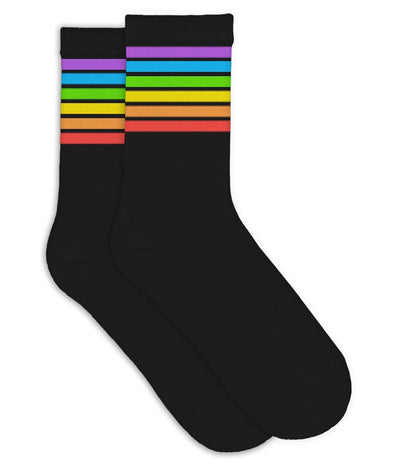 Men's Black Rainbow Socks (Fits Sizes 8-11M) Primary Image