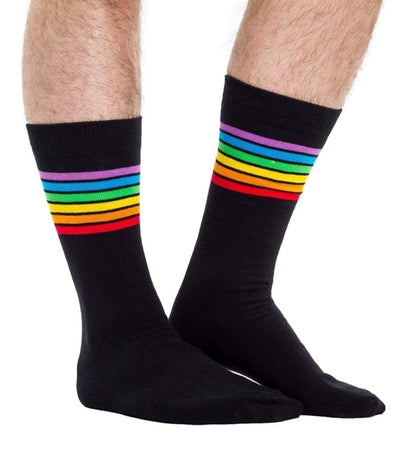 Men's Black Rainbow Socks (Fits Sizes 8-11M) Image 2