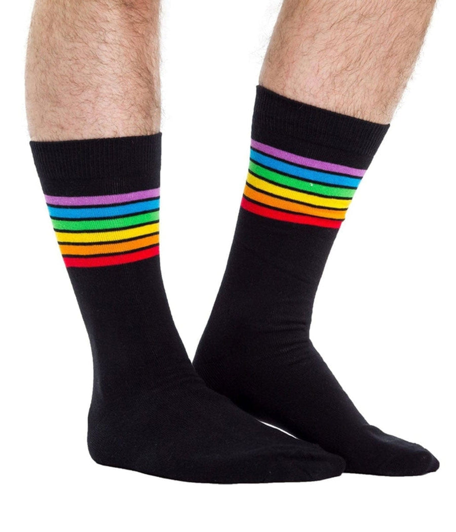 Black Rainbow Socks (Fits Sizes 8-11M)