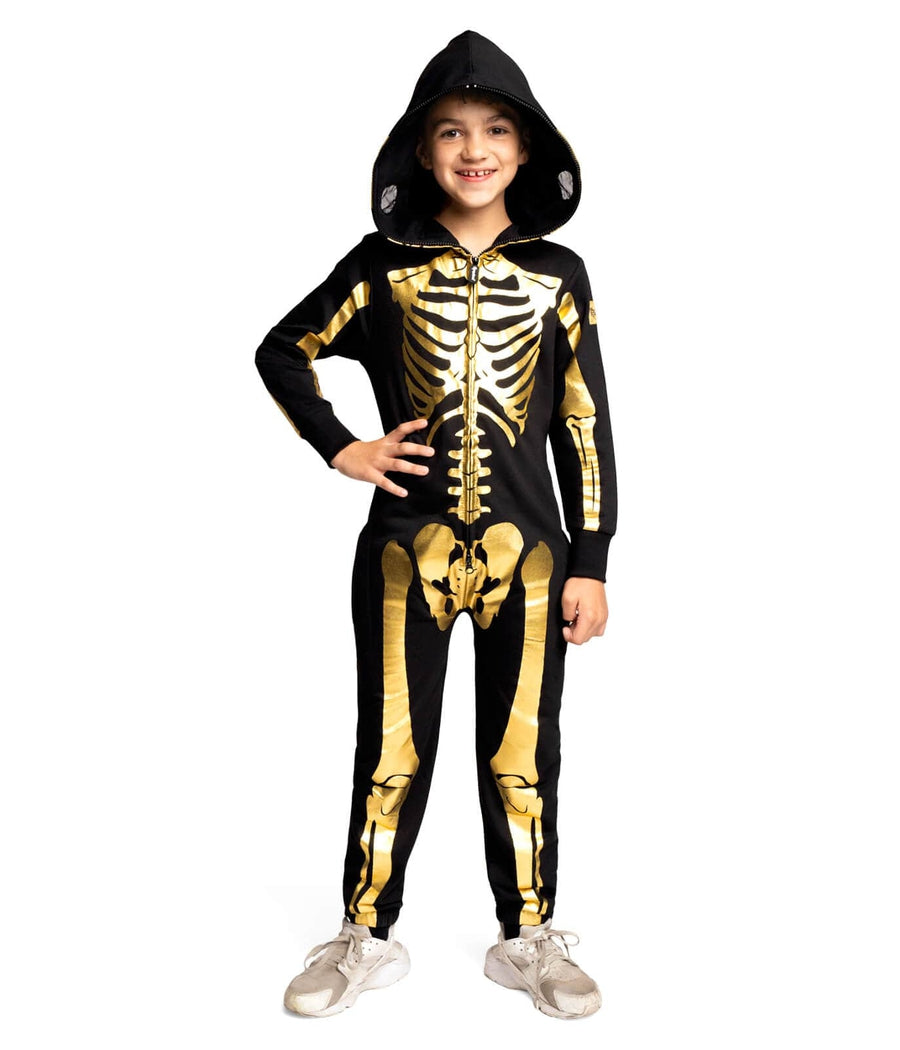 Boy's Gold Skeleton Costume