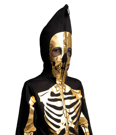 Boy's Gold Skeleton Costume Image 3